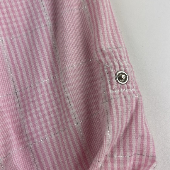 Gina Benotti Pink Plaid Snap Button Down Shirt - Picture 9 of 13